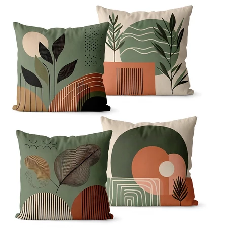 Solução curada: Kit 4 capas de almofadas decorativas 45x45 - moderna