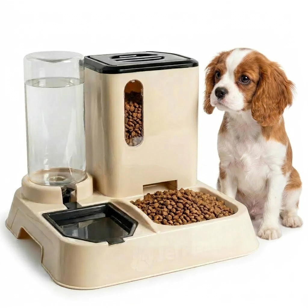 Novidade Vida Prática: Comedouro e Bebedouro Automático para Gatos e Cães Premium 1L Jelplast